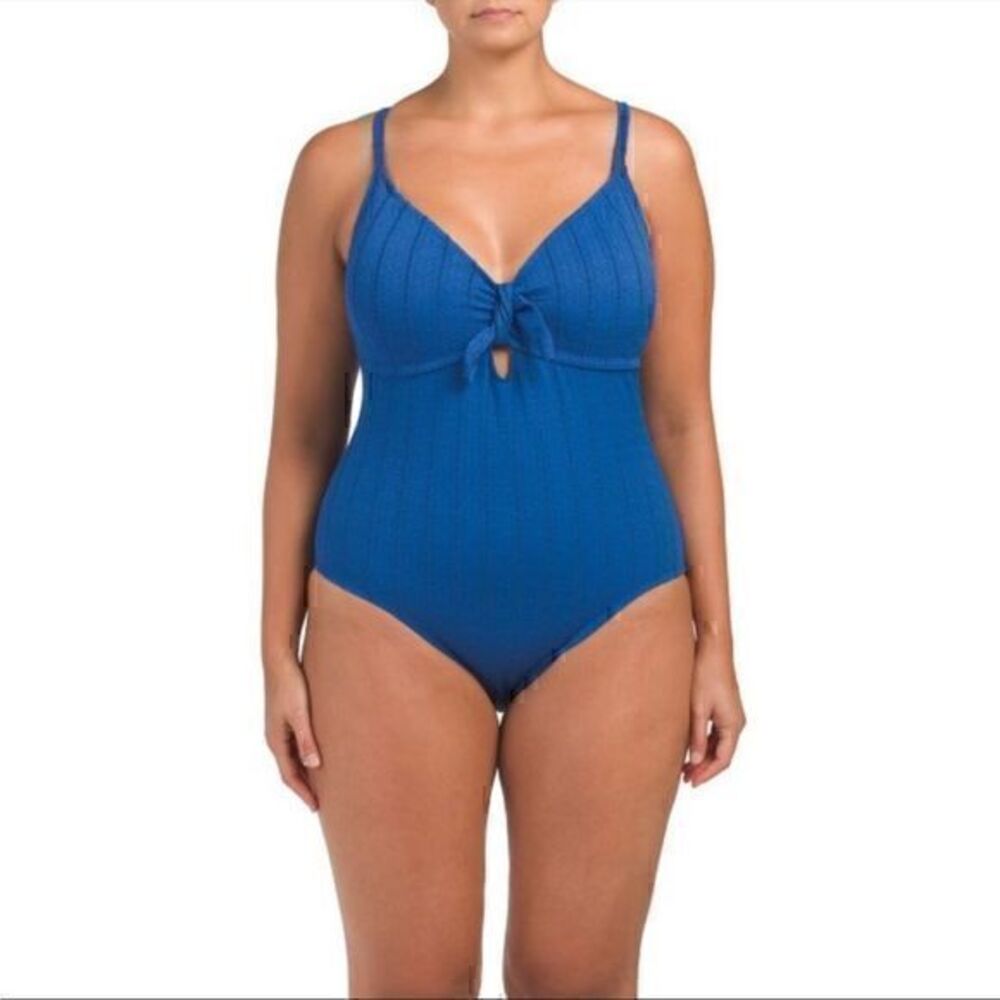 NWT Kenneth Cole floral one piece swimwear plus